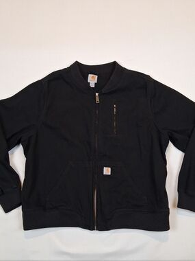 Carhartt Womens Crawford Relaxed Fit Canvas Bomber Jacket XXL (20) Black 102524
